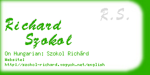 richard szokol business card